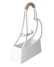 Doniczka drewniana do kompozycji stroika serce 36 cm