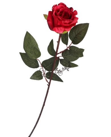 Róża pojedyncza sztuczne kwiaty jak żywa 72 cm