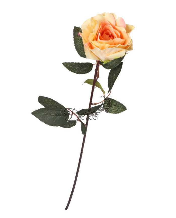 Róża pojedyncza sztuczne kwiaty jak żywa 72 cm