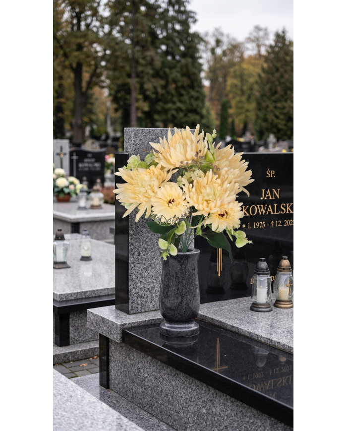 CHRYZANTEMA W BUKIECIE SZTUCZNE KWIATY JAK ŻYWE 46CM DUŻY BUKIET