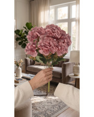 Goździk goździki bukiet sztuczne kwiaty jak żywe 43 cm