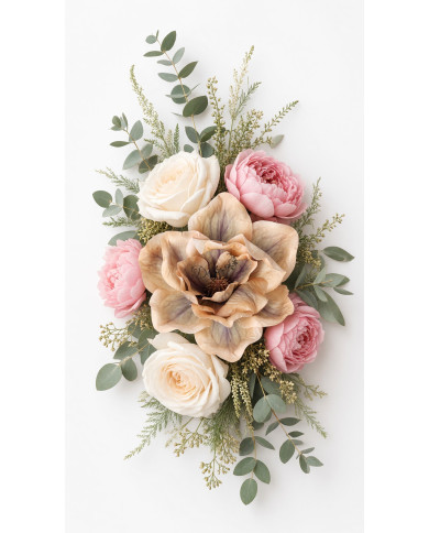 Amarylis magnolia główka do wyrabiania 15cm jak żywa sztuczne kwiaty
