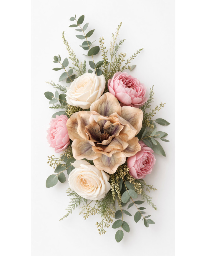 Amarylis magnolia główka do wyrabiania 15cm jak żywa sztuczne kwiaty
