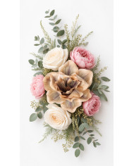 Amarylis magnolia główka do wyrabiania 15cm jak żywa sztuczne kwiaty