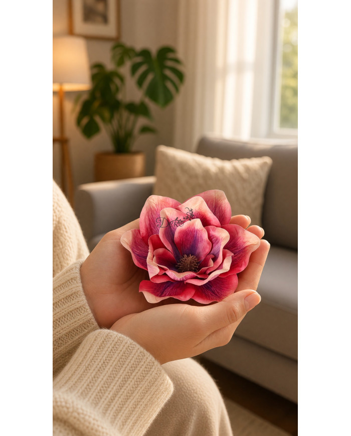Amarylis magnolia główka do wyrabiania 15cm jak żywa sztuczne kwiaty