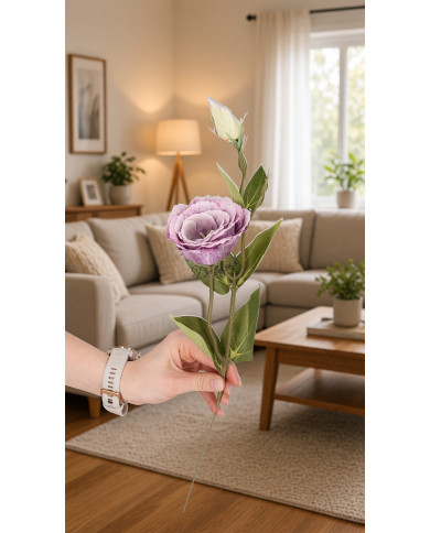 Eustoma sztuczne kwiaty jak żywe 50 cm gałązka