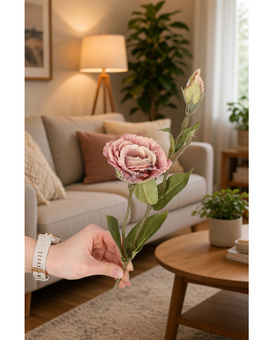 Eustoma sztuczne kwiaty jak żywe 50 cm gałązka