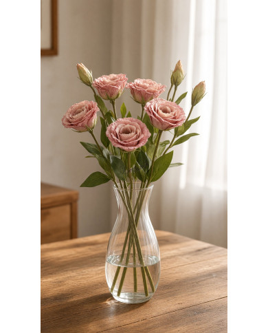 Eustoma sztuczne kwiaty jak żywe 50 cm gałązka