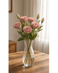 Eustoma sztuczne kwiaty jak żywe 50 cm gałązka