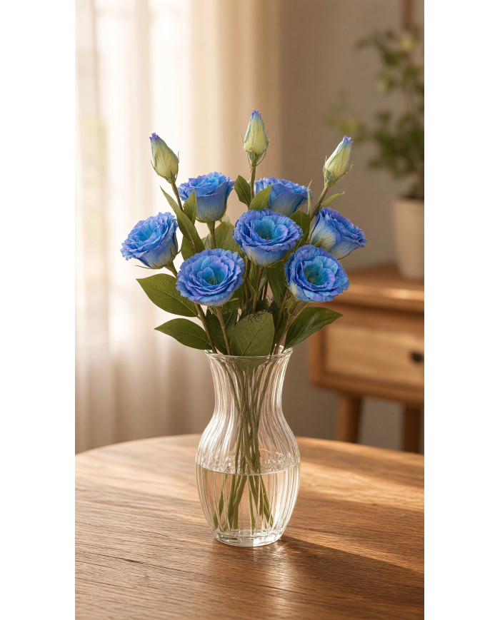 Eustoma sztuczne kwiaty jak żywe 50 cm gałązka