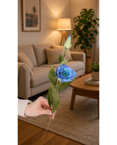 Eustoma sztuczne kwiaty jak żywe 50 cm gałązka