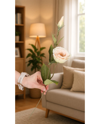 Eustoma sztuczne kwiaty jak żywe 50 cm gałązka
