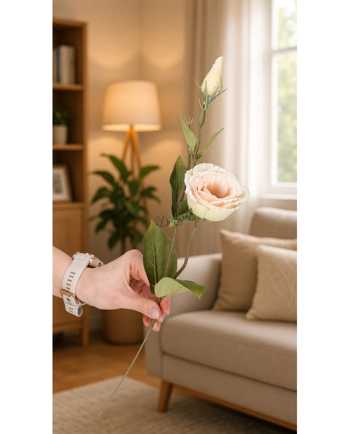 Eustoma sztuczne kwiaty jak żywe 50 cm gałązka