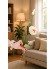 Eustoma sztuczne kwiaty jak żywe 50 cm gałązka