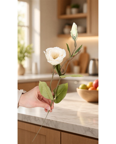 Eustoma sztuczne kwiaty jak żywe 50 cm gałązka