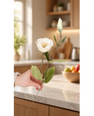 Eustoma sztuczne kwiaty jak żywe 50 cm gałązka