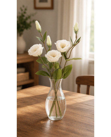 Eustoma sztuczne kwiaty jak żywe 50 cm gałązka