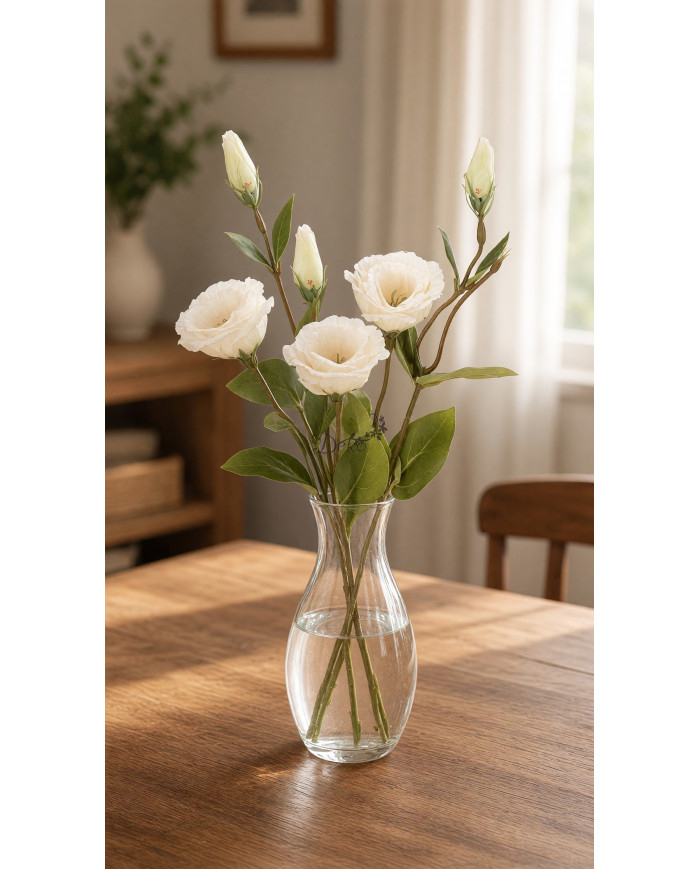 Eustoma sztuczne kwiaty jak żywe 50 cm gałązka