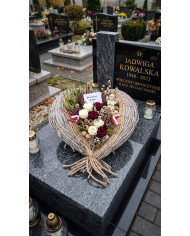 Doniczka osłonka do kompozycji stroika serce 40 cm podkład